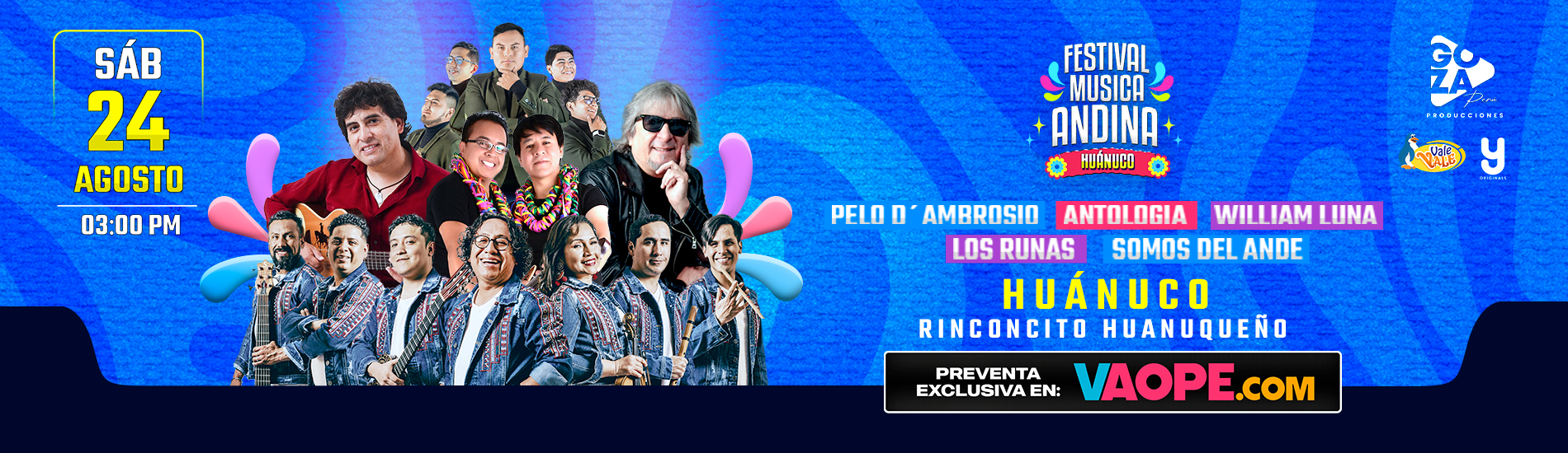Antología, Pelo D´ Ambrosio, William Luna y más en el Festival Música Andina en Huánuco