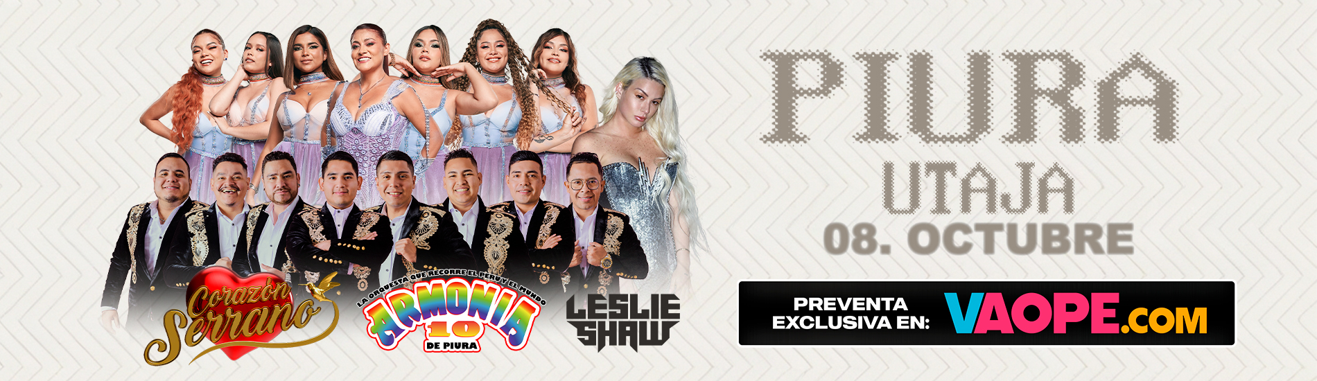 Corazón Serrano, Armonía 10 y Leslie Shaw en Piura