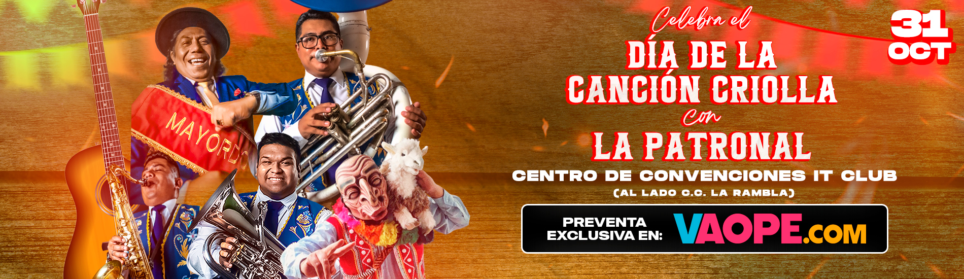 Celebra El día de la Canción Criolla con La Patronal en It Club de San Borja