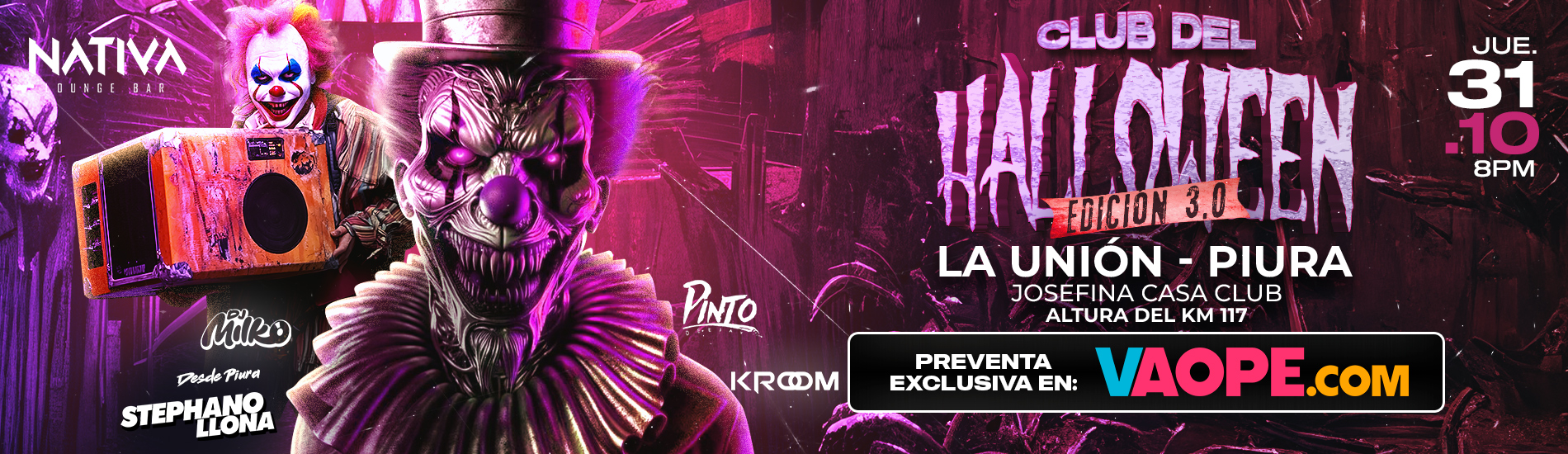 Club del Halloween Edición 3 en La Unión - Piura