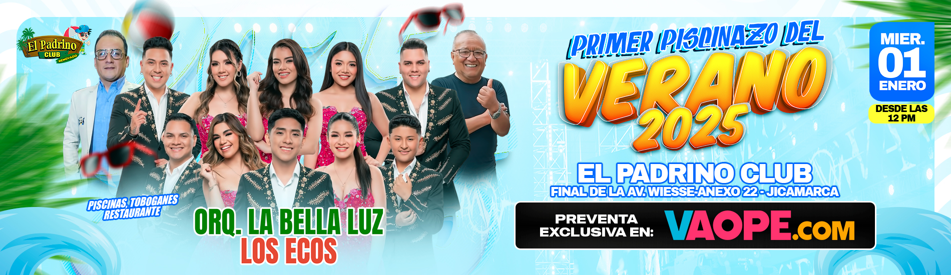 La Bella Luz en el Primer Piscinazo del 2025 en el Padrino Club de Jicamarca