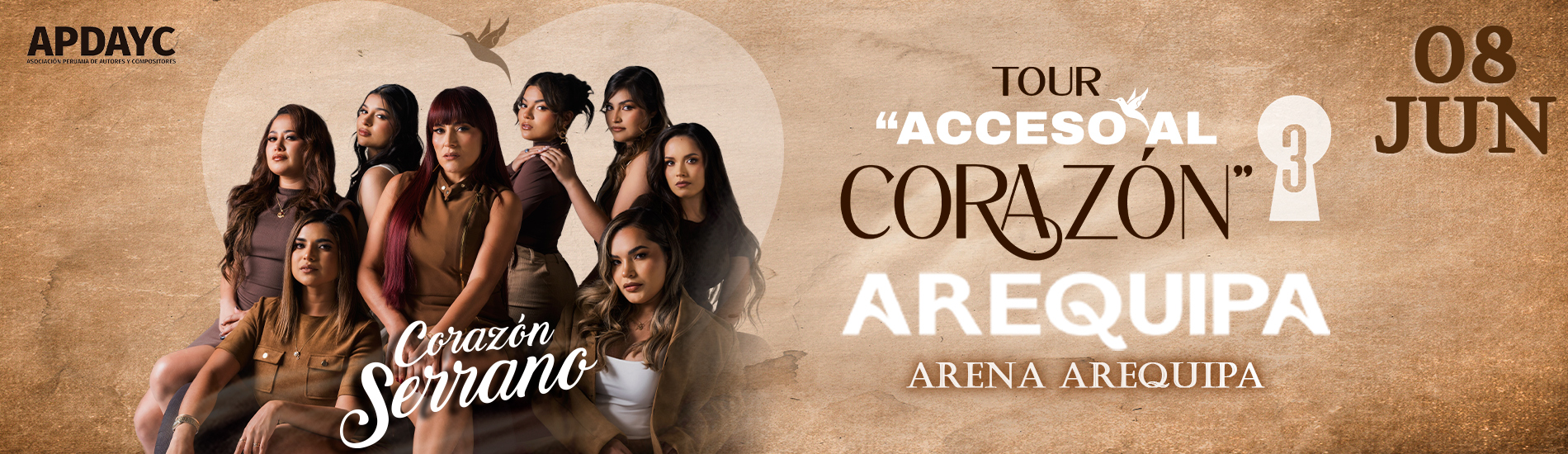 Tour Acceso al Corazón 3 en Arequipa