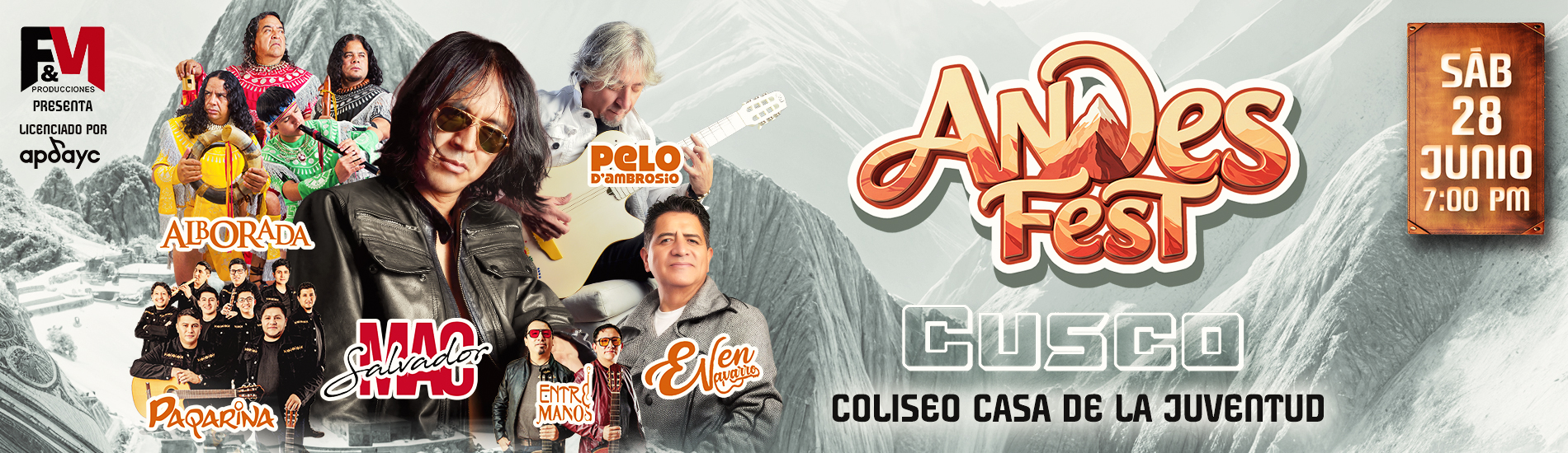 Andes Fest con Mac Salvador, Alborada y más en Cusco