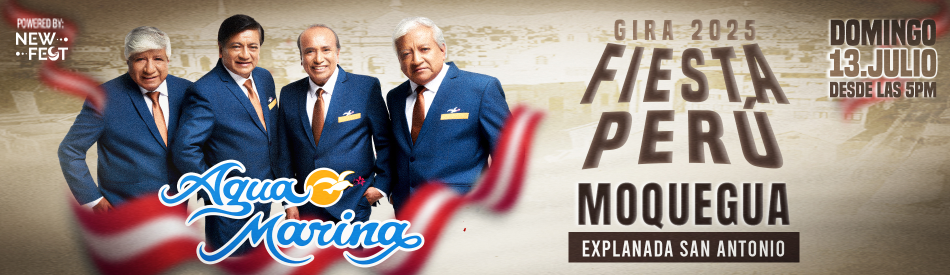 Fiesta Perú con Agua Marina en Moquegua