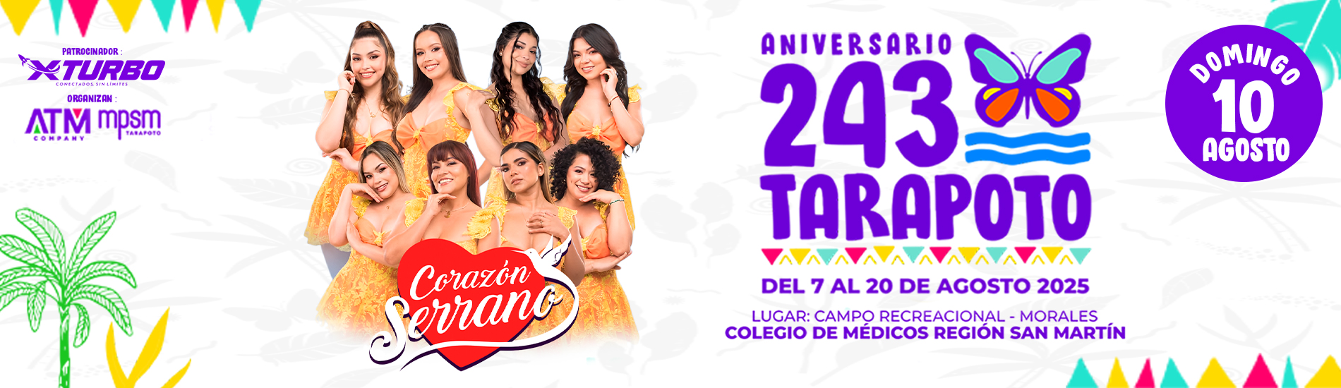 Corazón Serrano en el 243° Aniversario de Tarapoto