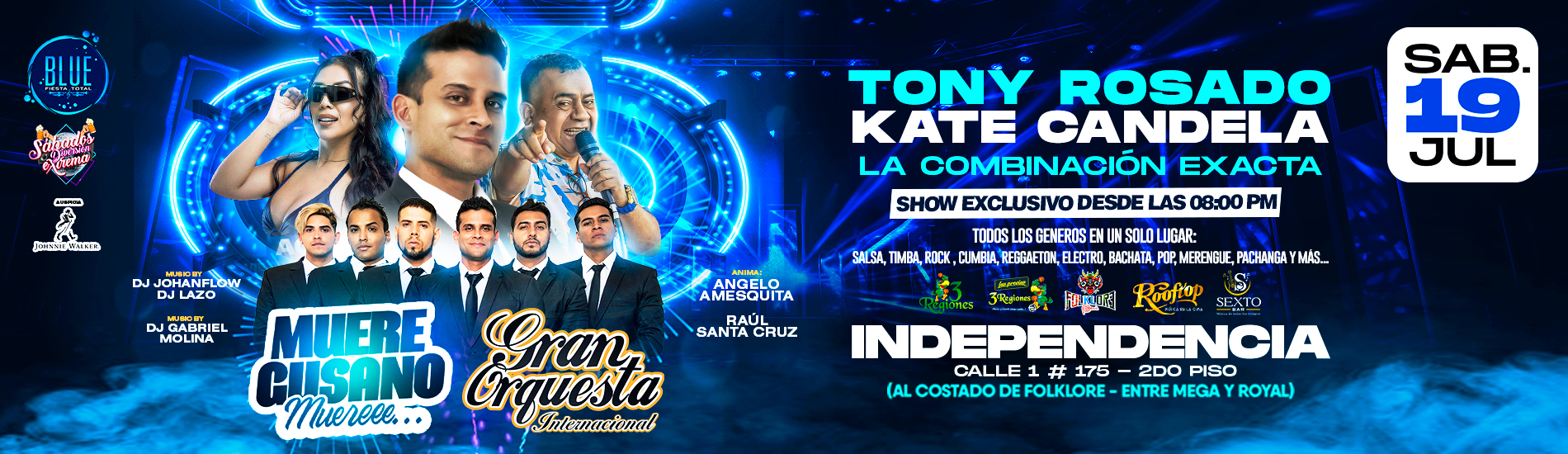 Gran Orquesta Internacional, Tony Rosado y más en Blue Fiesta Total de Independencia