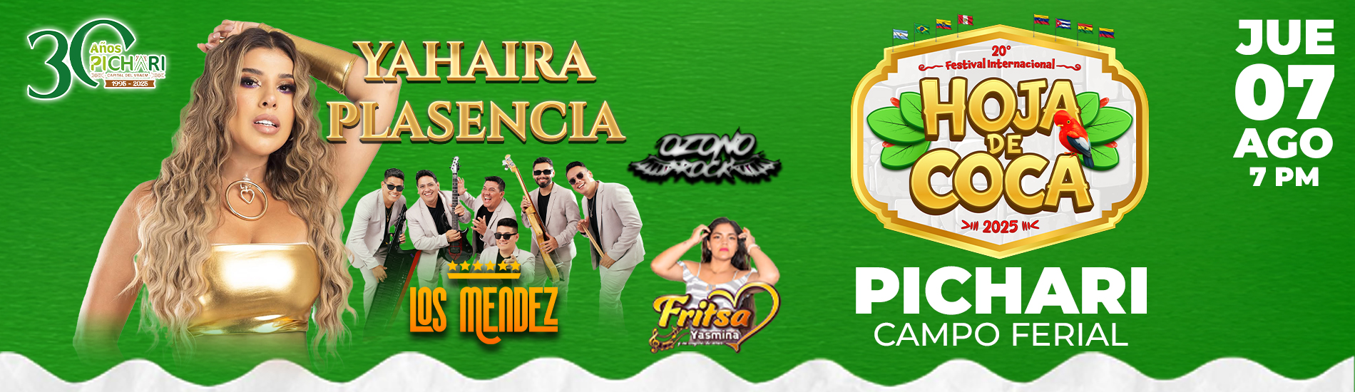 Los Méndez, Yahaira Plasencia y más en el 20° Festival Internacional de la Hoja de Coca en Pichari