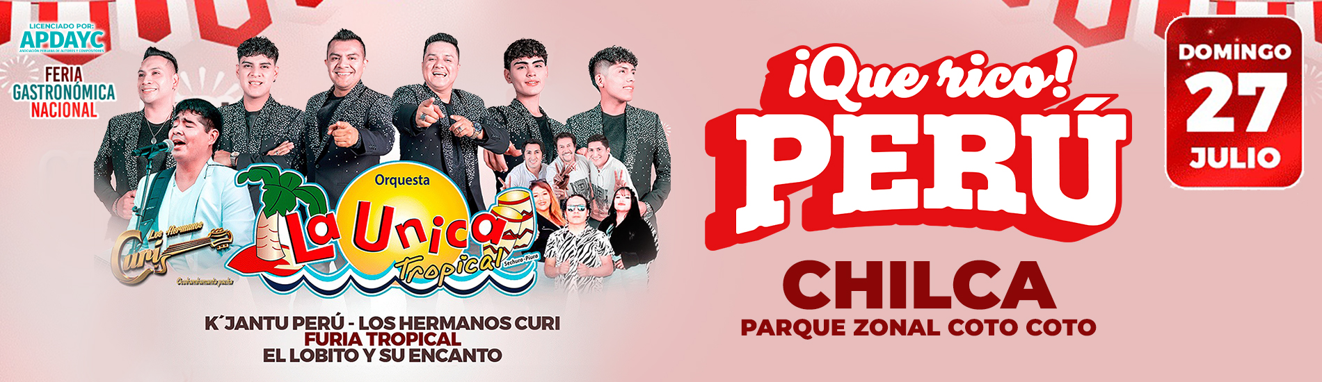 La Única Tropical, Hermanos Curi y más en la Feria Gastronómica ¡Que rico! Perú en Chilca Huancayo