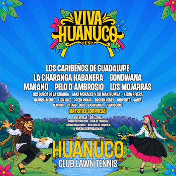 Viva Huánuco Fest 2025 con Los Caribeños de Guadalupe, Charanga Habanera, Pelo D´Ambrosio y más en Huánuco