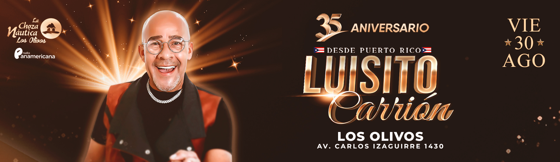 Luisito Carrión en el 35° Aniversario de La Choza Naútica de Los Olivos