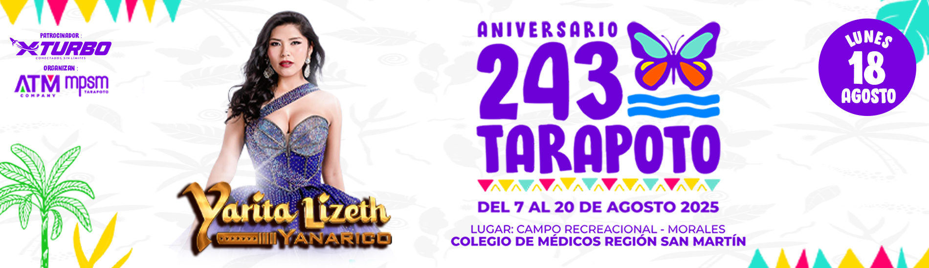 Yarita Lizeth en el 243° Aniversario de Tarapoto