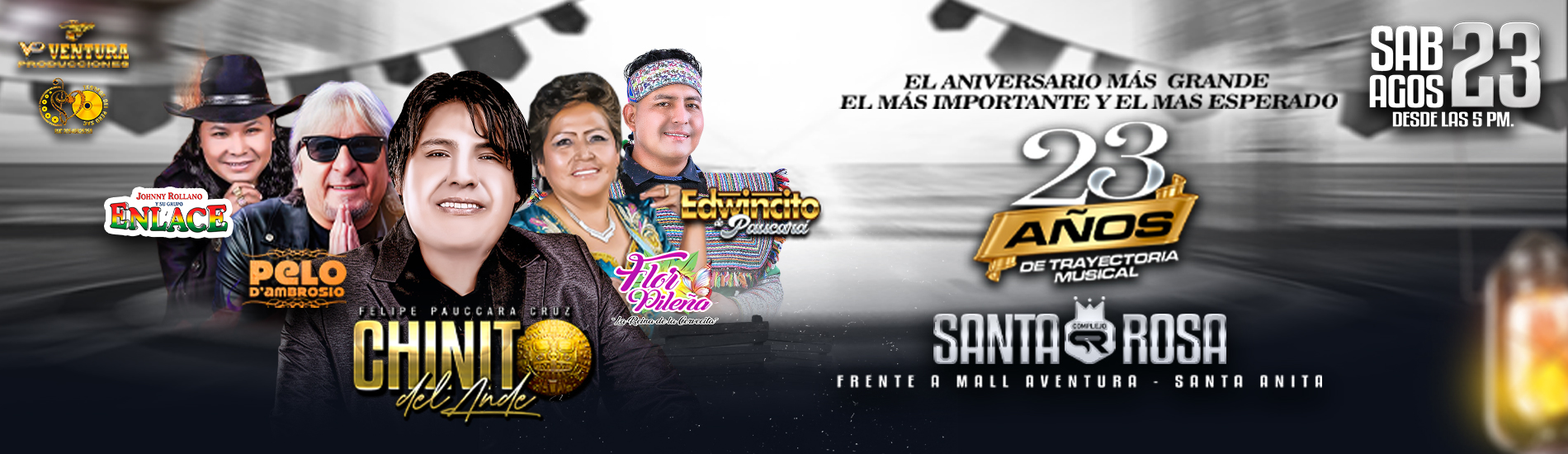 23° Aniversario de trayectoria musical Chinito del Ande en el Complejo Santa Rosa