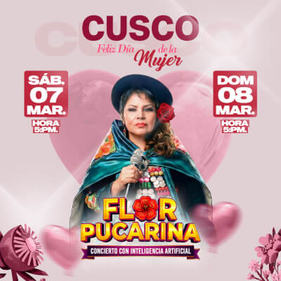 Artista Flor Pucarina en Cusco
