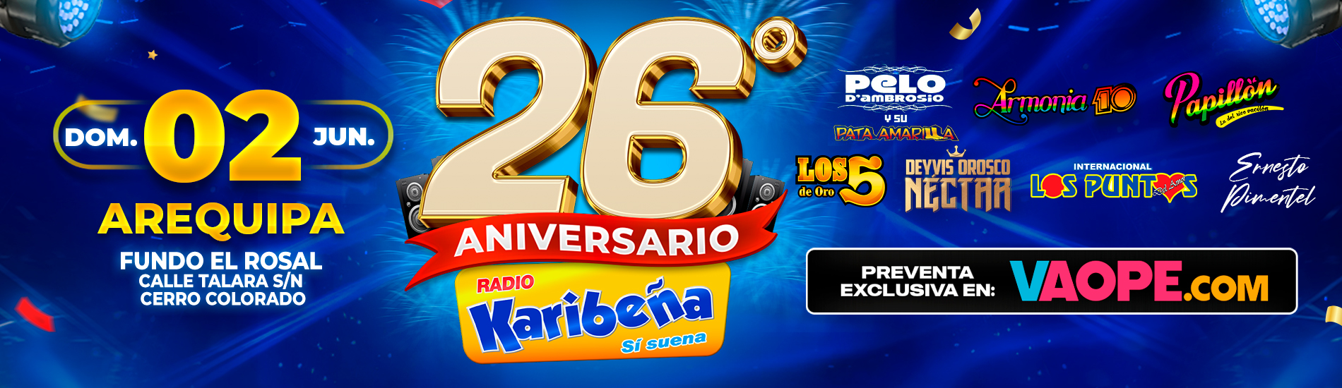 Karibeña 26 Aniversario en Arequipa
