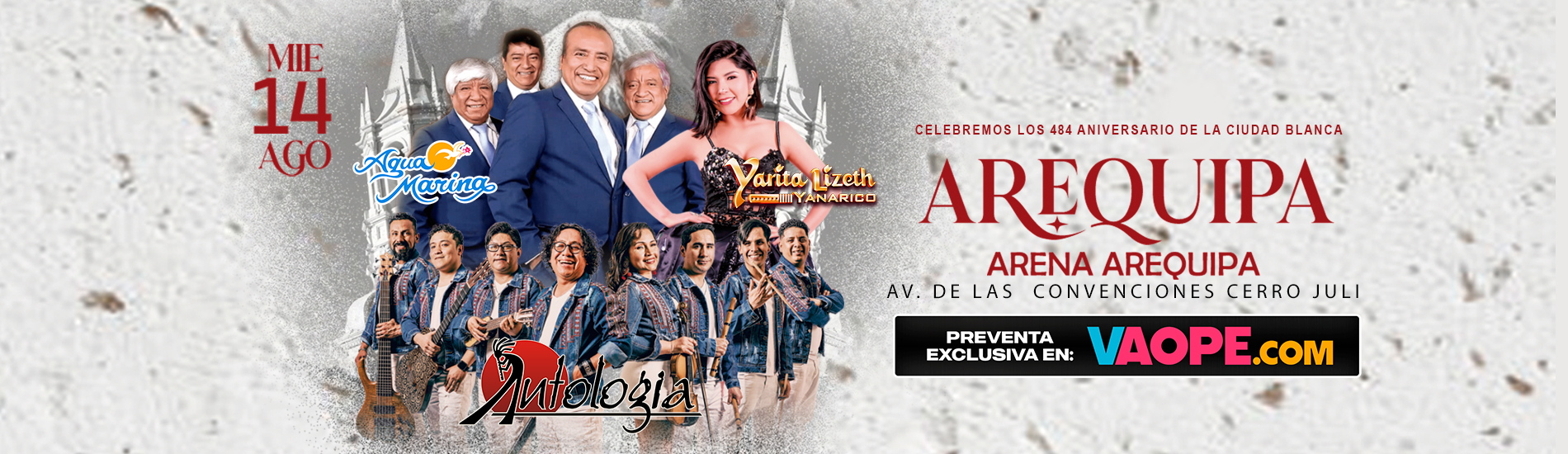 Agua Marina, Antología y Yarita Lizeth en Arequipa