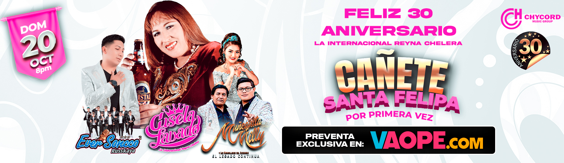 30° Aniversario de La Reyna Chelera Gisela Lavado junto a Muñequita Mily el legado continua y más en Cañete