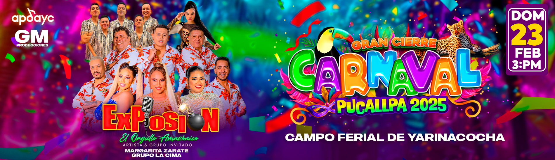 Explosión de Iquitos en el Gran Cierre del Carnaval Pucallpa 2025