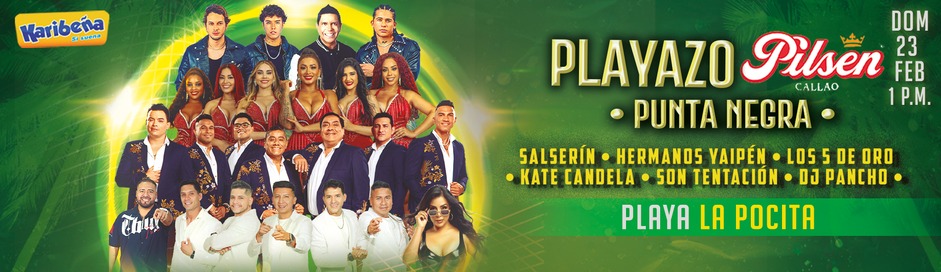 Playazo Pilsen con Salserín, Hermanos Yaipén, Los 5 de Oro y más en La Pocita de Punta Negra