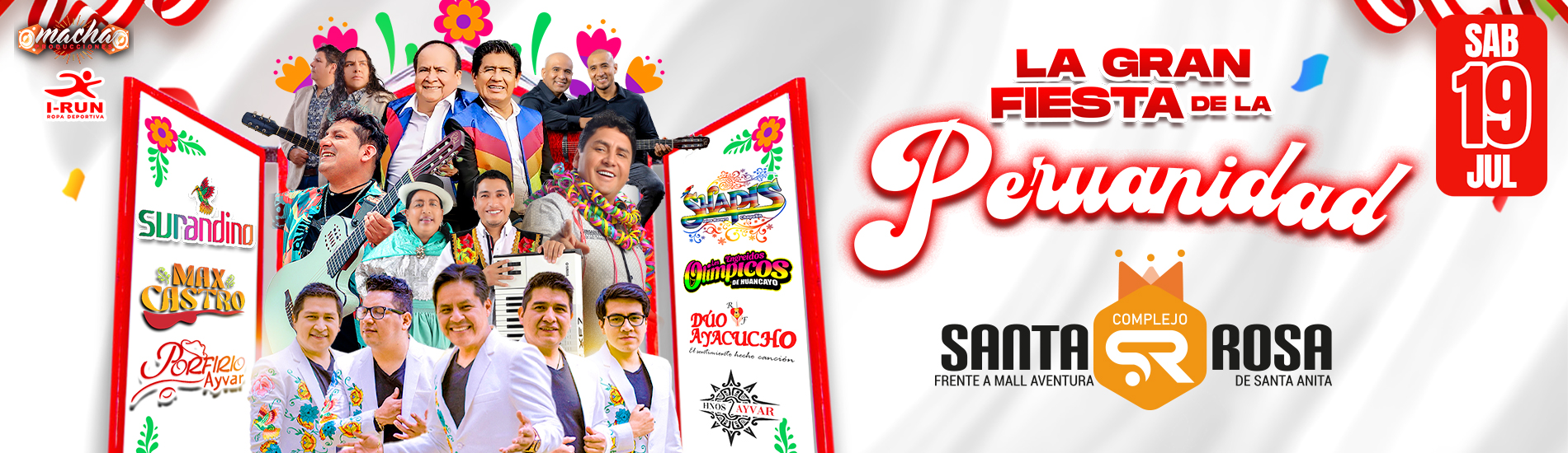 La gran fiesta de la Peruanidad con Surandino, Max Castro y más en el Complejo Santa Rosa