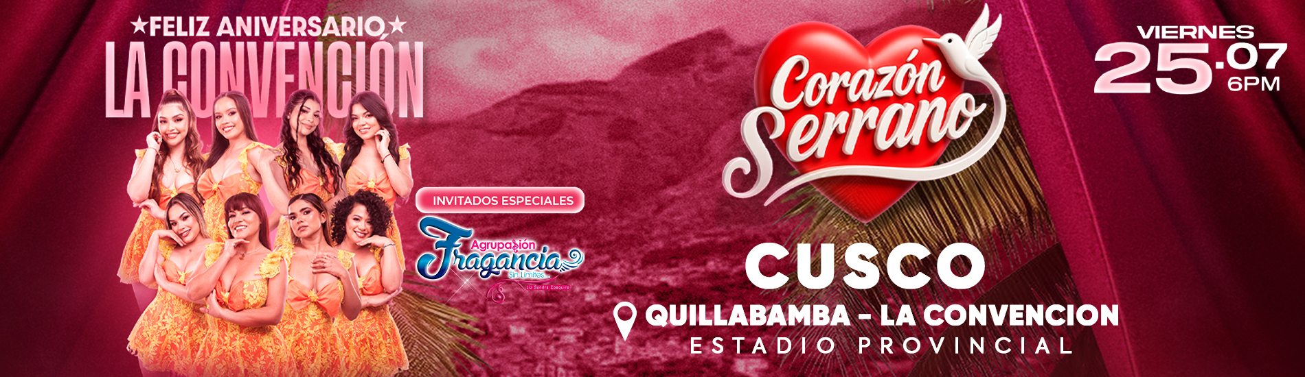 Feliz 168° Aniversario La Convención con Corazón Serrano en Cusco