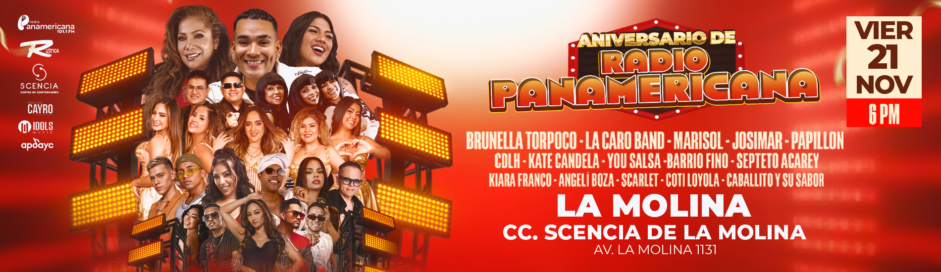Panatonazo de Aniversario con Brunella Torpoco, Marisol, Jossimar y más en Scencia de La Molina