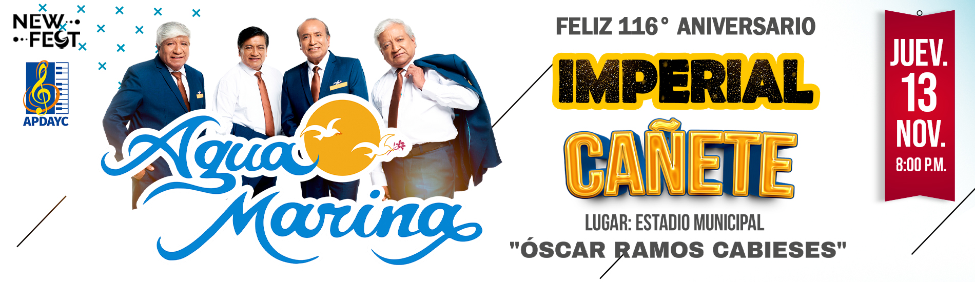 116° Aniversario Imperial Cañete con Agua Marina