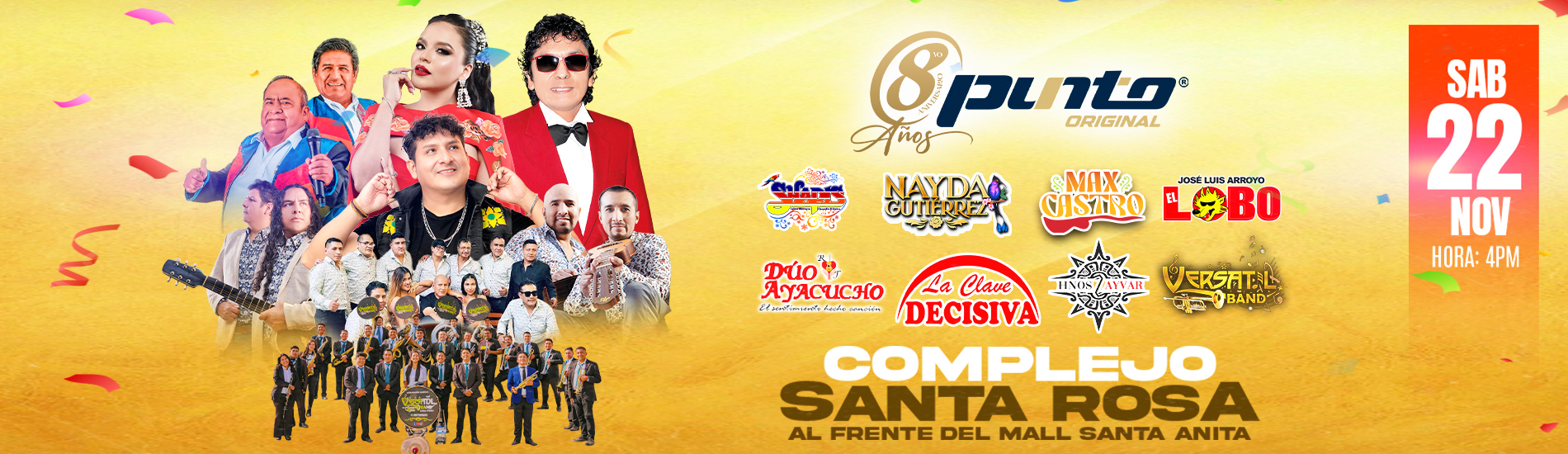 Los Shapis, Nayda Gutierrez, Max Castro y más en el Complejo Santa Rosa