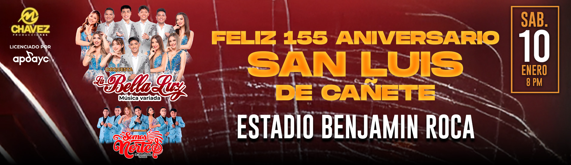 155° Aniversario de San Luis de Cañete con La Bella Luz - VAOPE.com