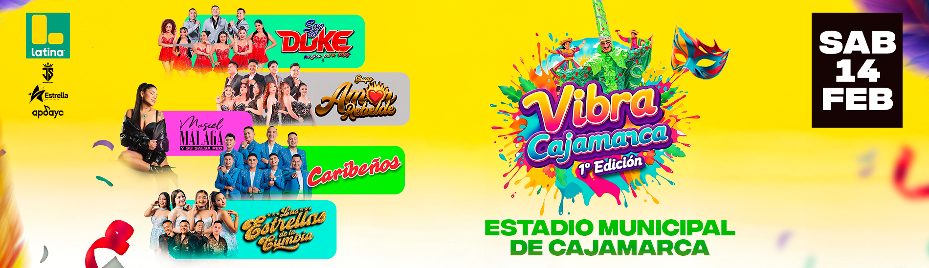 Son del Duke, Caribeños, Amor Rebelde y más en Vibra Cajamarca 1° Edición