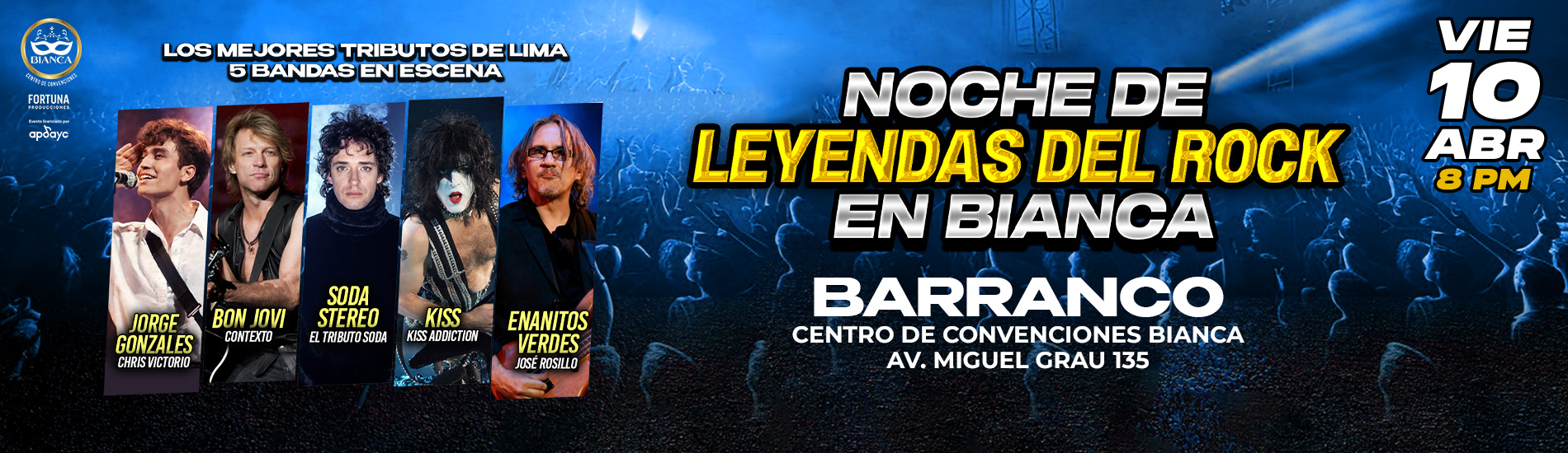 Noche de Leyendas del Rock en Bianca - Barranco