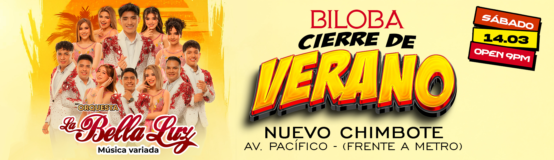 Gran Cierre de Verano con La Bella Luz en Nuevo Chimbote