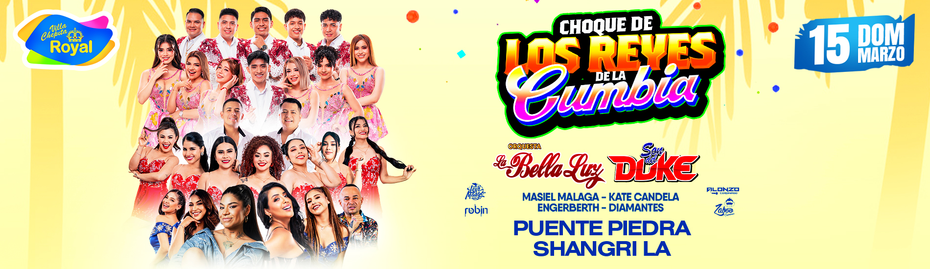 Choque de los Reyes de la Cumbia con La Bella Luz, Son del Duke y más en Villa Chepita Royal