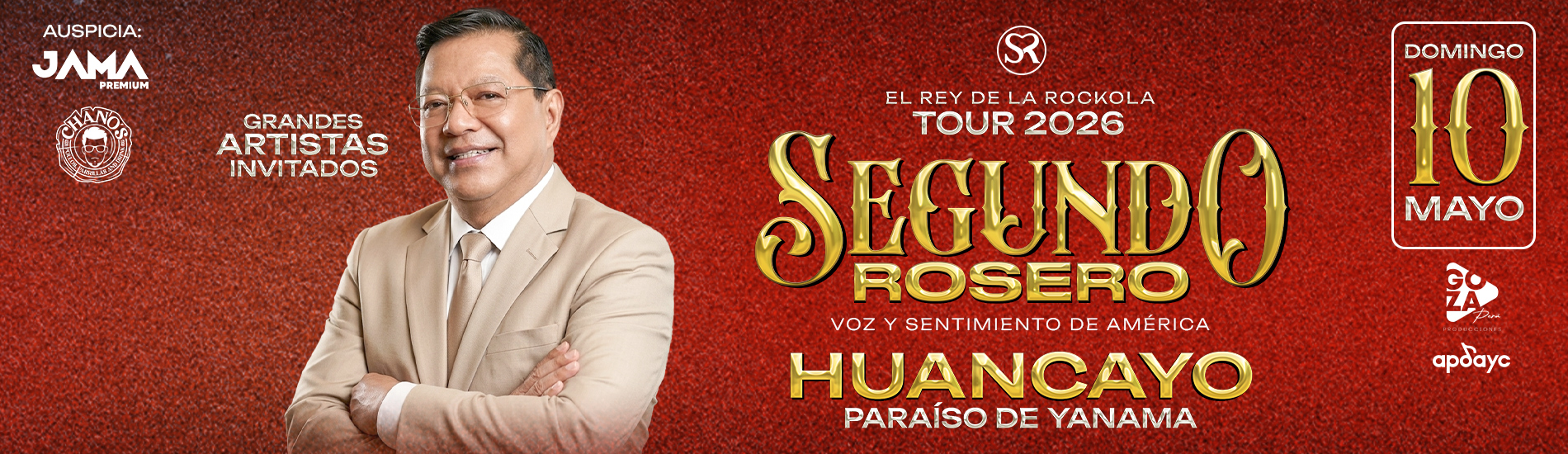 Segundo Rosero El Rey de la Rockola Tour 2026 en Huancayo
