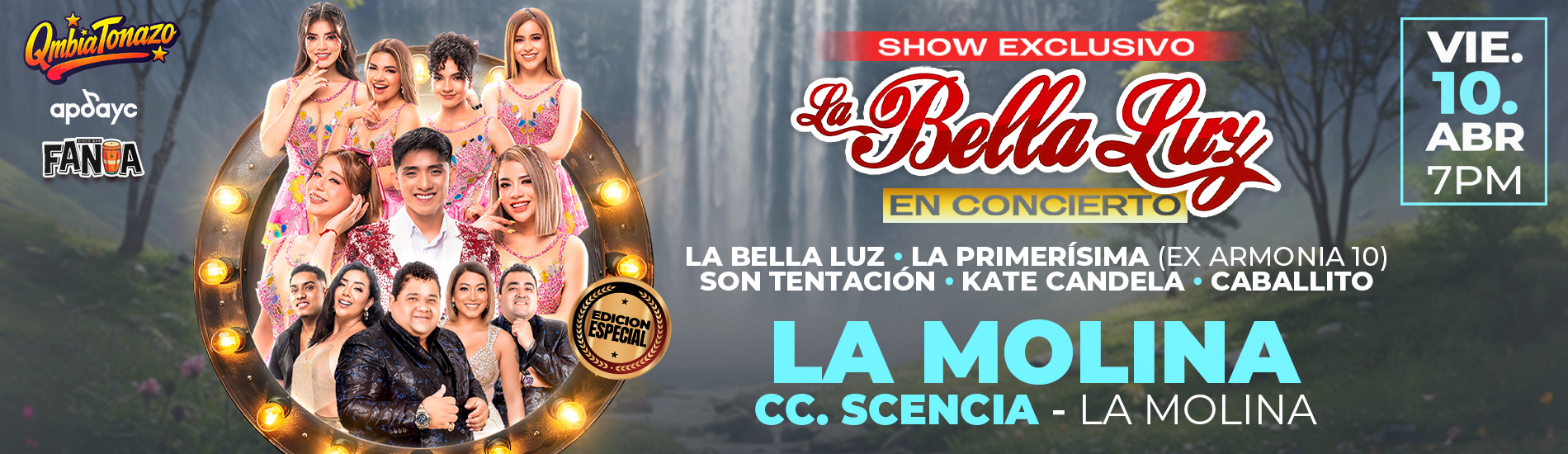 La Bella Luz, La Primerísima, Son Tentación y más en Centro de Convenciones Scencia de la Molina