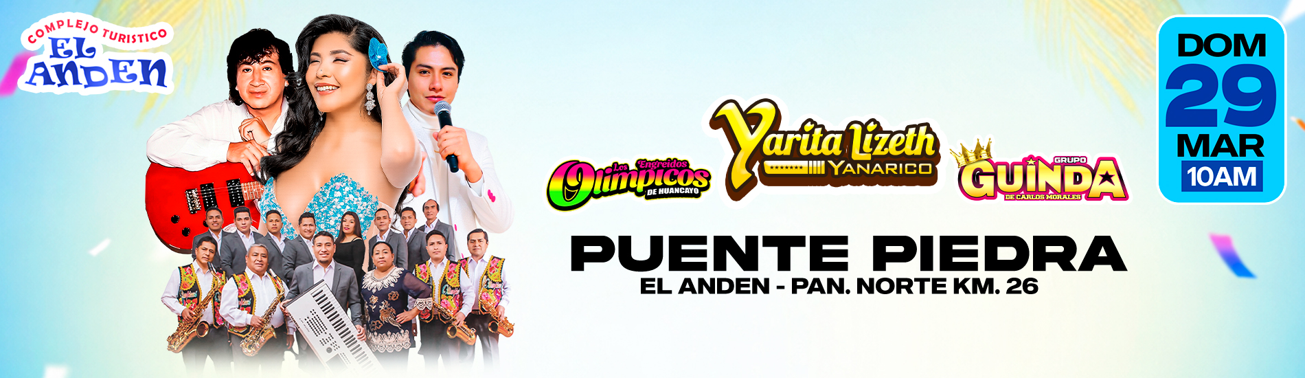 Yarita Lizeth, Grupo Guinda y Los Olímpicos de Huancayo en El Andén de Puente Piedra