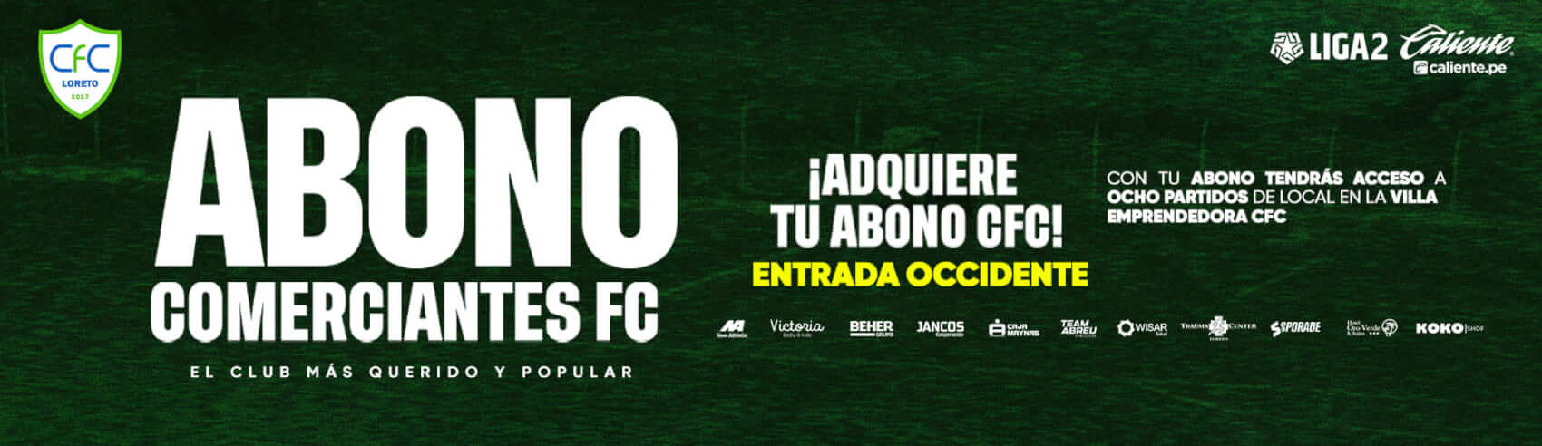 Abono Comerciantes FC 2026 – Vive la Liga 2 desde la Tribuna