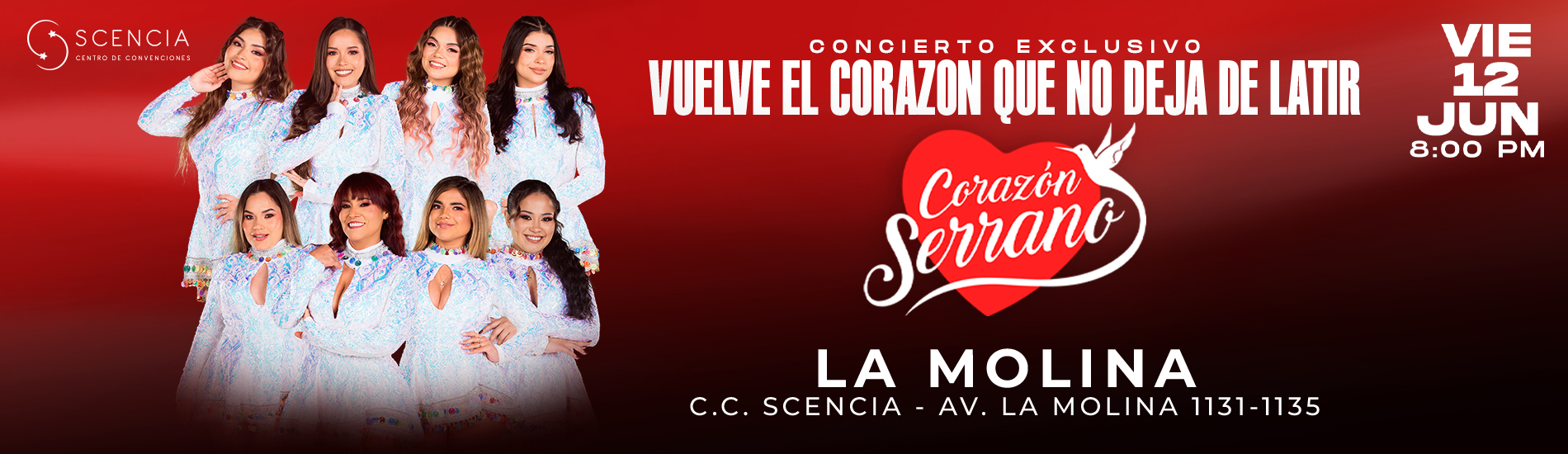 Vuelve Corazón Serrano a Centro de Convenciones Scencia de la Molina