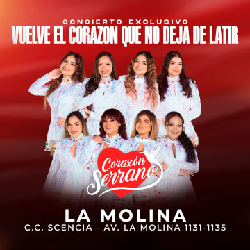 Vuelve Corazón Serrano a Centro de Convenciones Scencia de la Molina