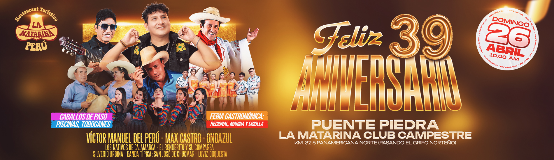 FELIZ 39 ANIVERSARIO LA MATARINA