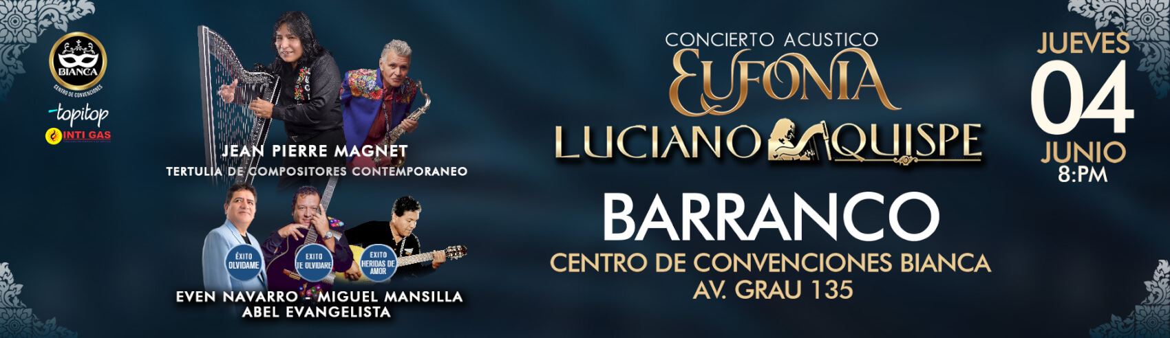 Concierto Acústico Eufonia Luciano Quispe y mucho más en Barranco