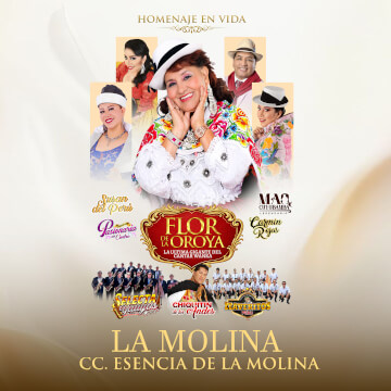 Homenaje en vida a la última gigante del cantar Wanka Flor de la Oroya junto a grandes invitados en el Centro de Convenciones Scencia de la Molina