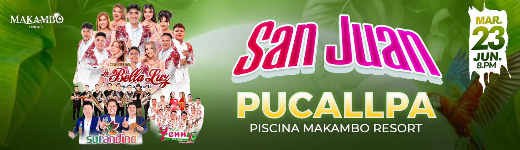 La Bella Luz, Surandino y Los Yenny en Pucallpa