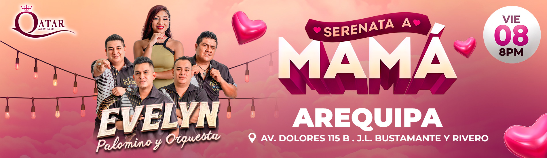 Serenata a Mamá con Evelyn Palomino y Orquesta en Arequipa