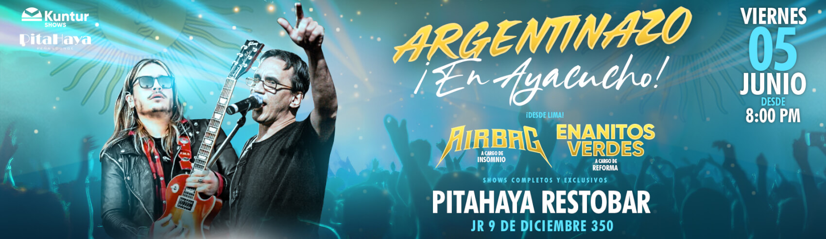 ¡Argentinazo en Ayacucho! Rock en vivo con Airbag y Enanitos Verdes
