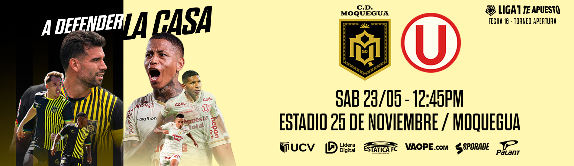 C.D. Moquegua vs Universitario ⚽ ¡A defender la casa!