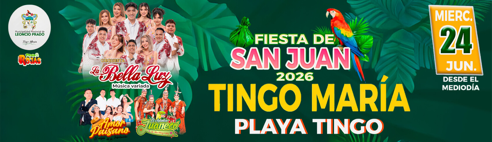La Bella Luz en la Fiesta de San Juan 2026 en Tingo María