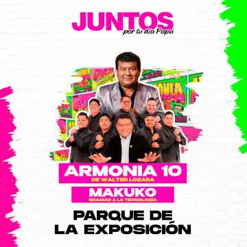 Makuko Gallardo y Walther Lozada y Orquesta  en el Parque de la Exposición