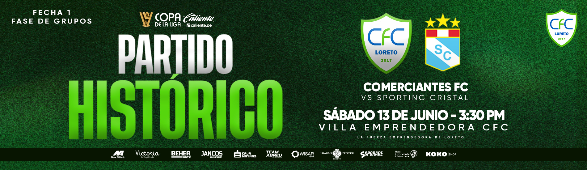 Comerciantes FC vs Sporting Cristal en Iquitos