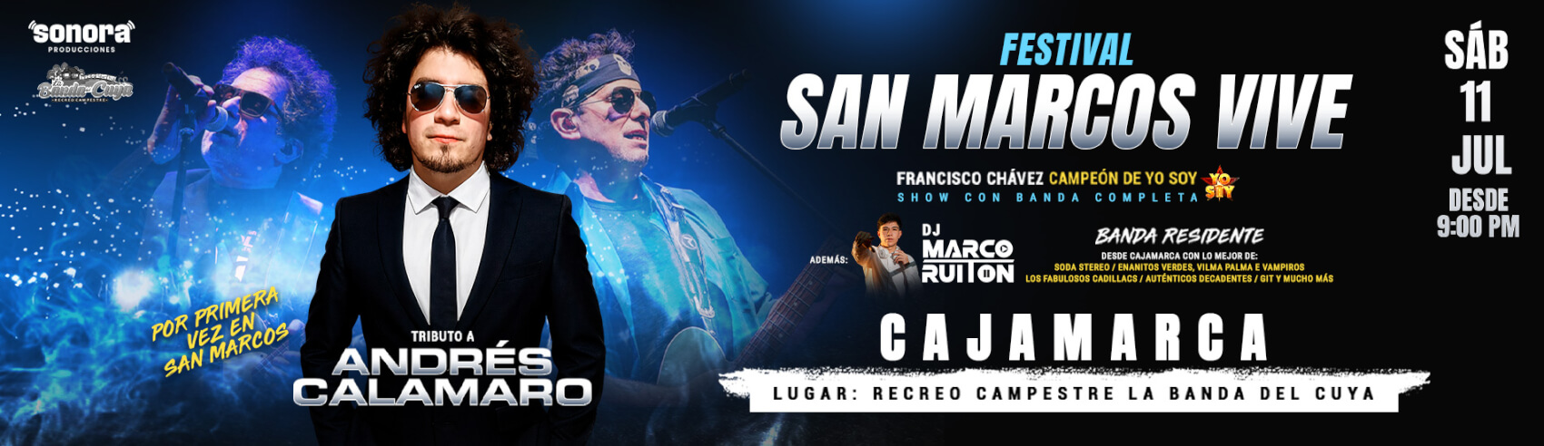 Festival San Marcos Vive Tributo a Andrés Calamaro en Cajamarca