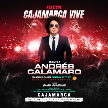 Festival Cajamarca Vive Tributo a Andrés Calamaro en Parada 90's